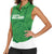 Custom Northern Ireland Women Sleeveless Polo Shirt Go Green and White Army