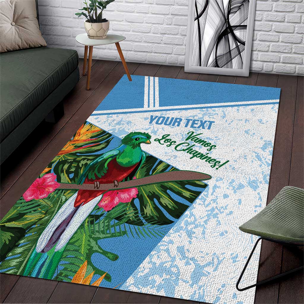Custom Guatemala Football Area Rug Vamos Los Chapines!