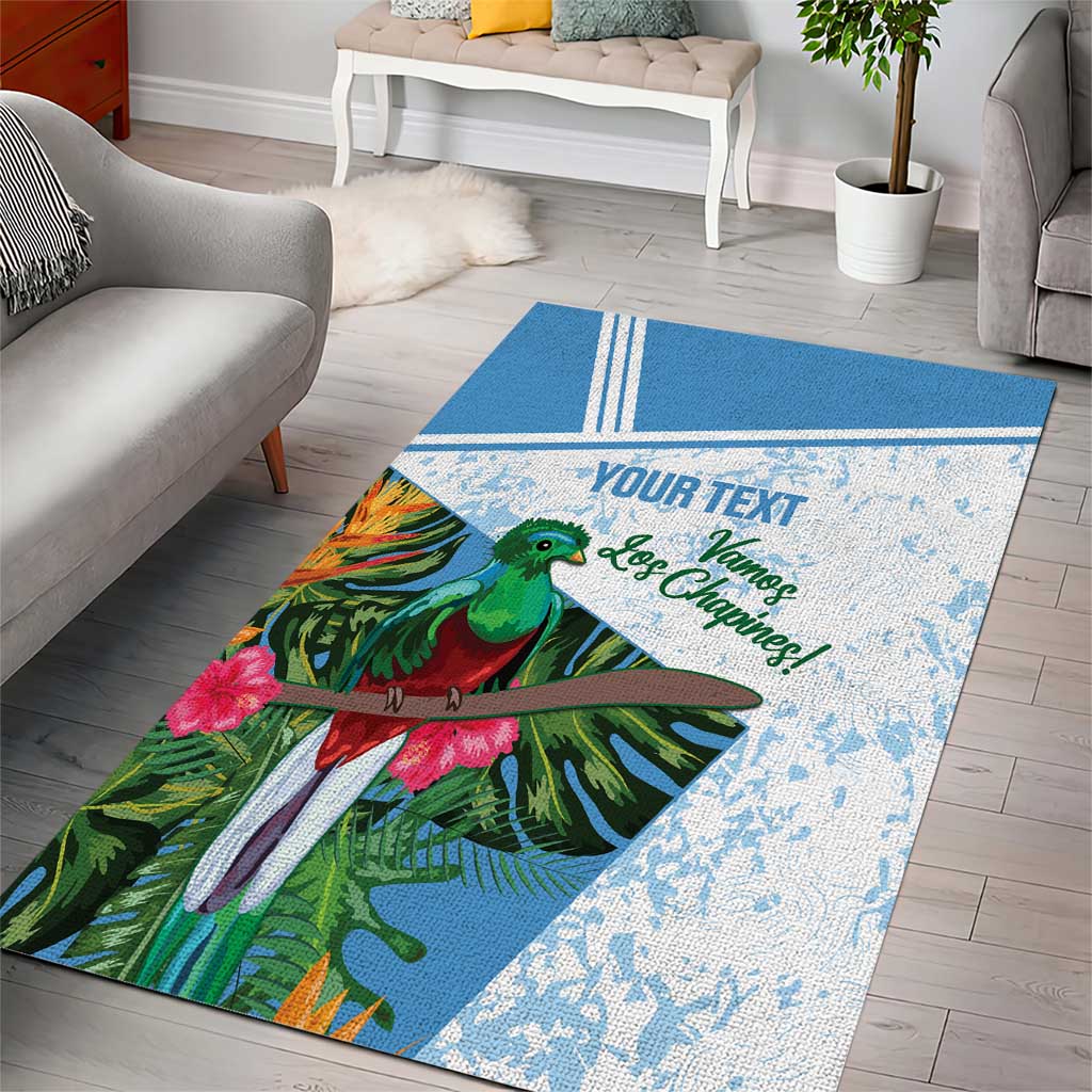 Custom Guatemala Football Area Rug Vamos Los Chapines!