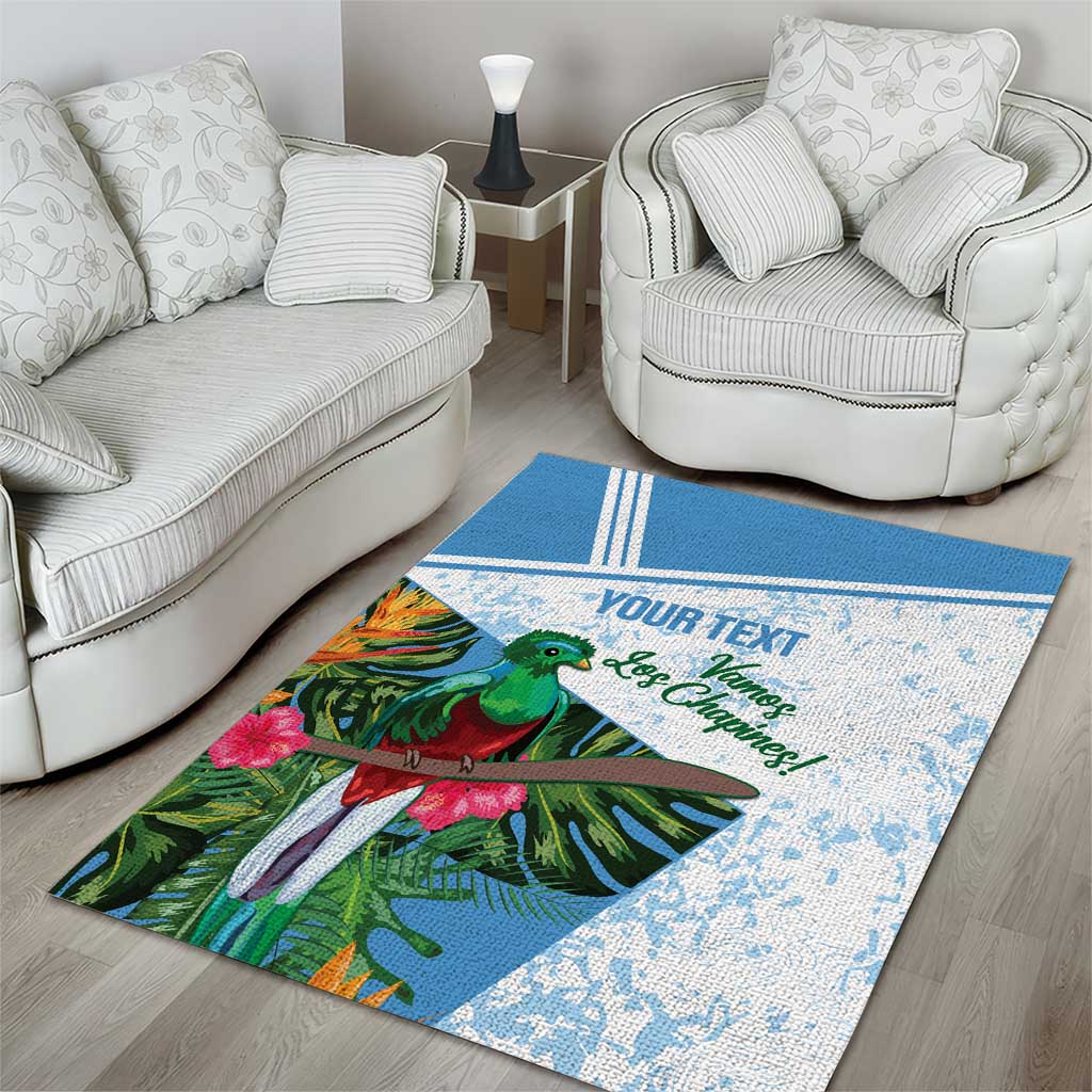 Custom Guatemala Football Area Rug Vamos Los Chapines!