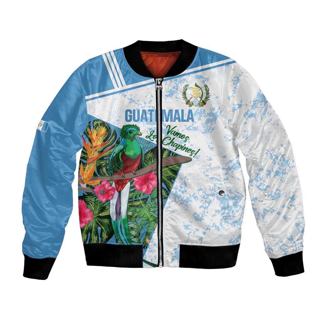 Custom Guatemala Football Bomber Jacket Vamos Los Chapines! LT14