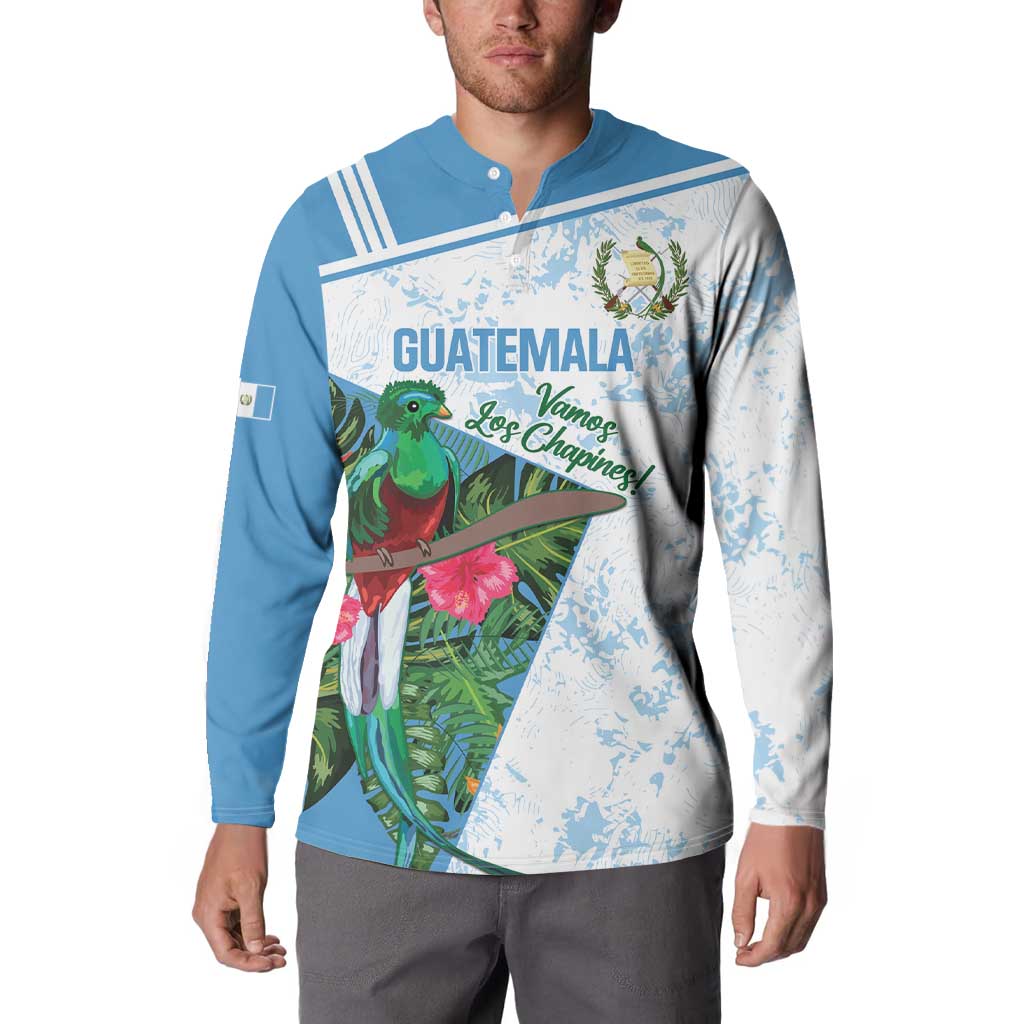 Custom Guatemala Football Button Sweatshirt Vamos Los Chapines! LT14