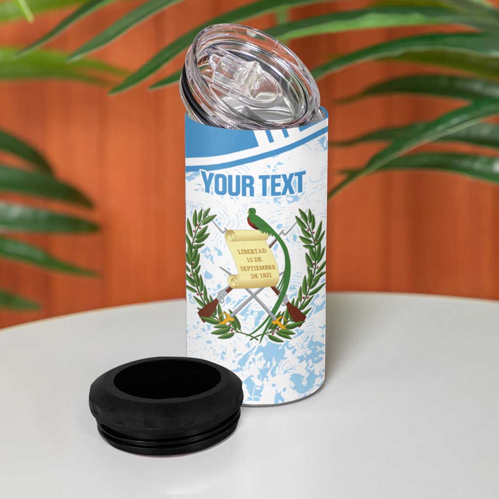 Custom Guatemala Football 4 in 1 Can Cooler Tumbler Vamos Los Chapines! LT14