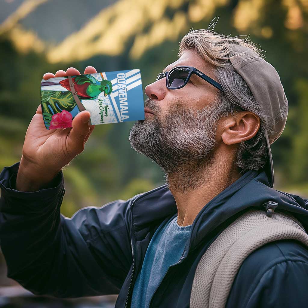 Custom Guatemala Football 4 in 1 Can Cooler Tumbler Vamos Los Chapines! LT14