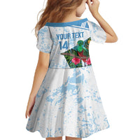 Custom Guatemala Football Family Matching Off Shoulder Maxi Dress and Hawaiian Shirt Vamos Los Chapines! LT14