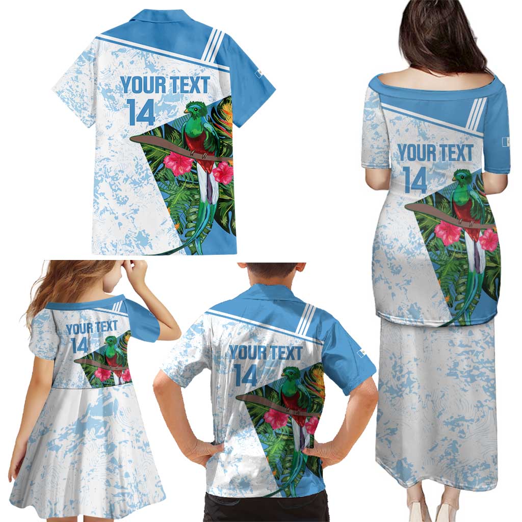 Custom Guatemala Football Family Matching Puletasi and Hawaiian Shirt Vamos Los Chapines! LT14