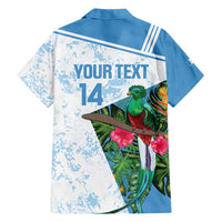 Custom Guatemala Football Family Matching Short Sleeve Bodycon Dress and Hawaiian Shirt Vamos Los Chapines! LT14