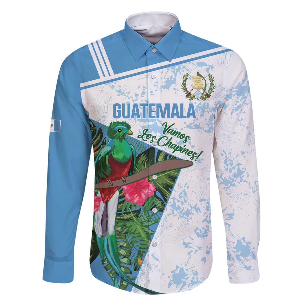 Custom Guatemala Football Family Matching Short Sleeve Bodycon Dress and Hawaiian Shirt Vamos Los Chapines! LT14