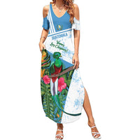 Custom Guatemala Football Family Matching Summer Maxi Dress and Hawaiian Shirt Vamos Los Chapines! LT14