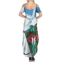 Custom Guatemala Football Family Matching Summer Maxi Dress and Hawaiian Shirt Vamos Los Chapines! LT14