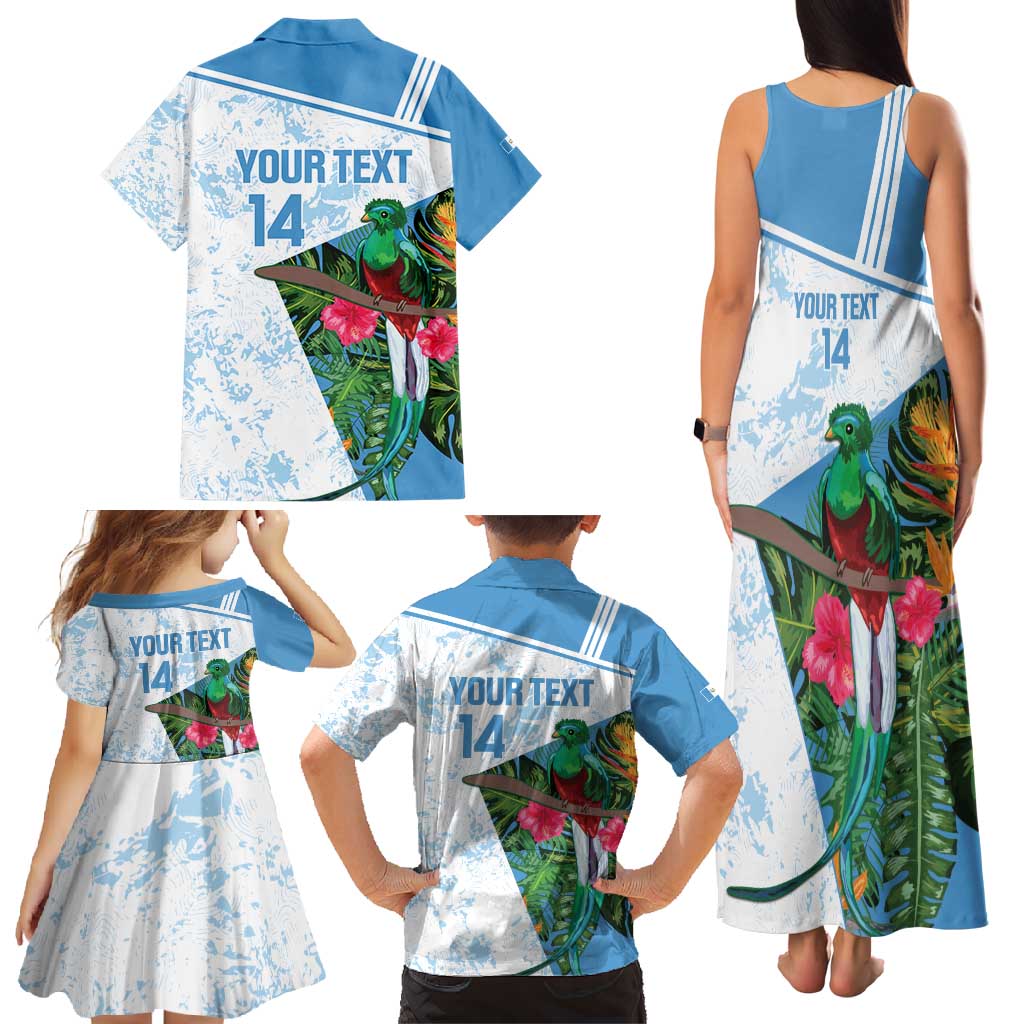 Custom Guatemala Football Family Matching Tank Maxi Dress and Hawaiian Shirt Vamos Los Chapines! LT14