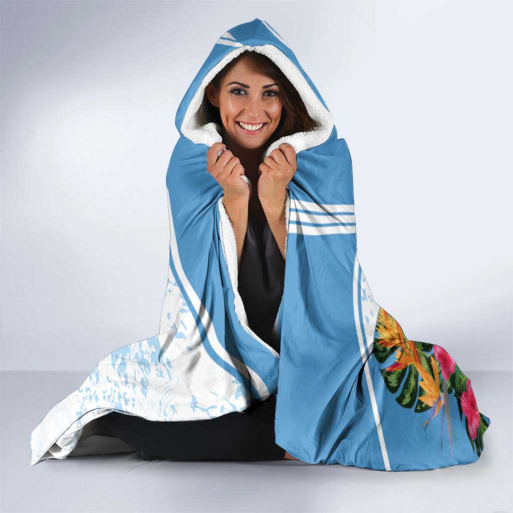 Custom Guatemala Football Hooded Blanket Vamos Los Chapines!