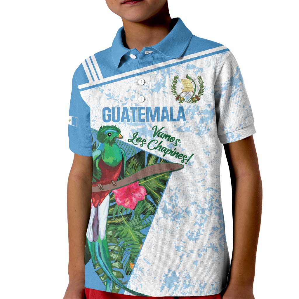 Custom Guatemala Football Kid Polo Shirt Vamos Los Chapines! LT14