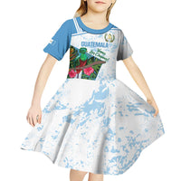 Custom Guatemala Football Kid Short Sleeve Dress Vamos Los Chapines! LT14