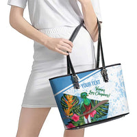 Custom Guatemala Football Leather Tote Bag Vamos Los Chapines!