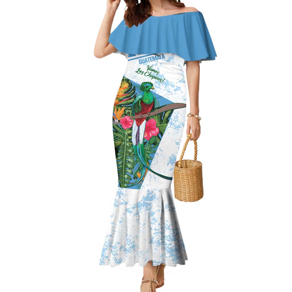 Custom Guatemala Football Mermaid Dress Vamos Los Chapines! LT14