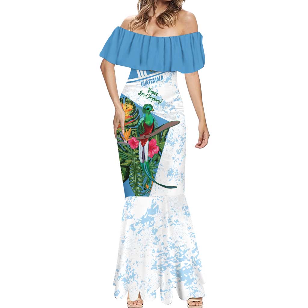 Custom Guatemala Football Mermaid Dress Vamos Los Chapines! LT14