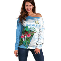 Custom Guatemala Football Off Shoulder Sweater Vamos Los Chapines! LT14