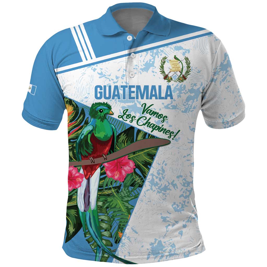 Custom Guatemala Football Polo Shirt Vamos Los Chapines! LT14