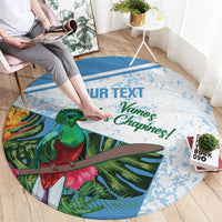 Custom Guatemala Football Round Carpet Vamos Los Chapines!