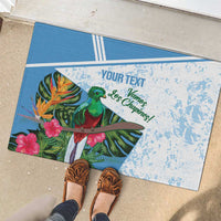 Custom Guatemala Football Rubber Doormat Vamos Los Chapines!