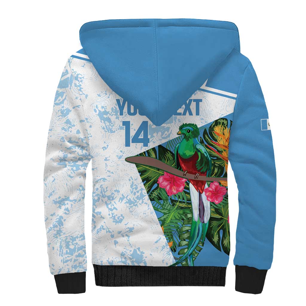 Custom Guatemala Football Sherpa Hoodie Vamos Los Chapines! LT14