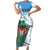 Custom Guatemala Football Short Sleeve Bodycon Dress Vamos Los Chapines! LT14