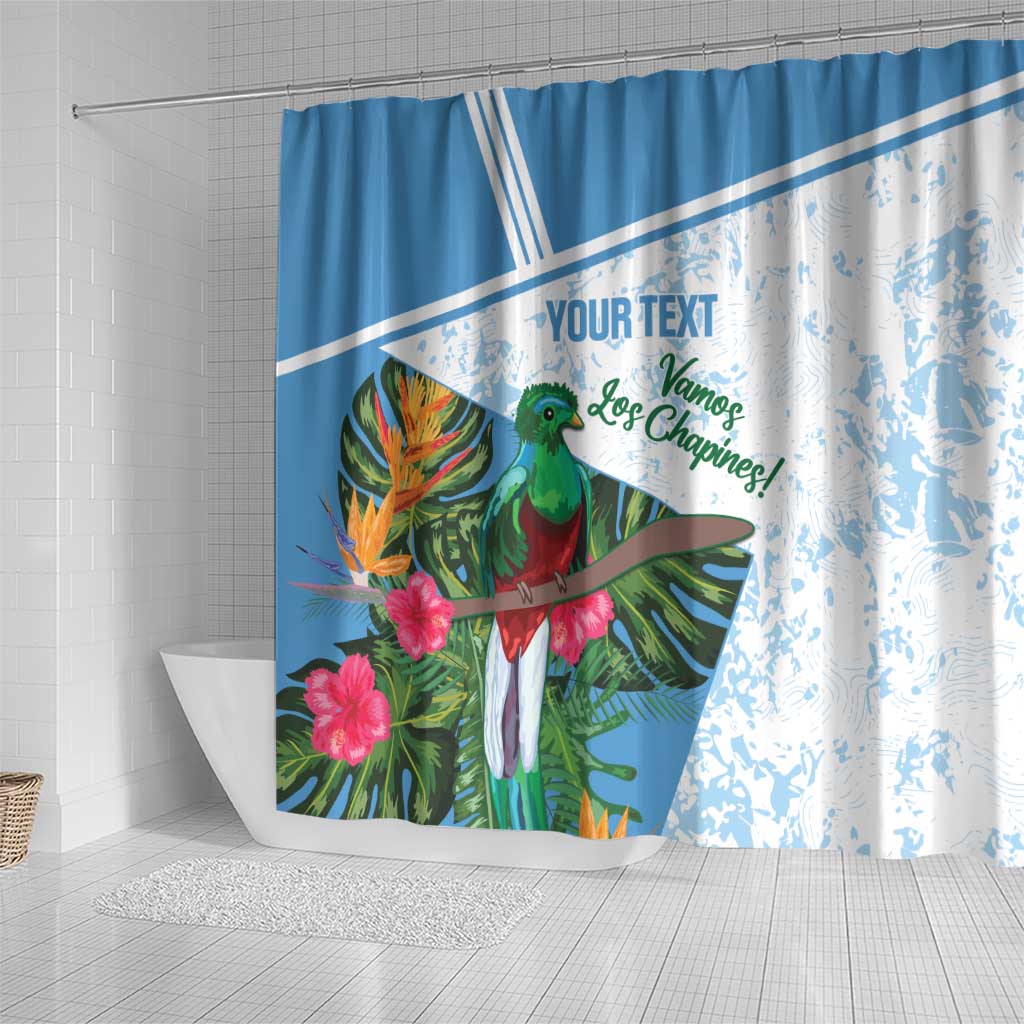 Custom Guatemala Football Shower Curtain Vamos Los Chapines!