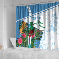 Custom Guatemala Football Shower Curtain Vamos Los Chapines!