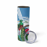 Custom Guatemala Football Skinny Tumbler Vamos Los Chapines! LT14