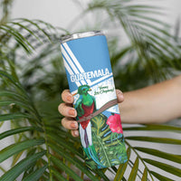 Custom Guatemala Football Skinny Tumbler Vamos Los Chapines! LT14