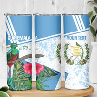 Custom Guatemala Football Skinny Tumbler Vamos Los Chapines! LT14