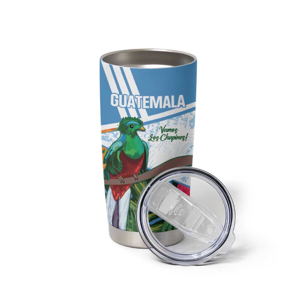 Custom Guatemala Football Tumbler Cup Vamos Los Chapines! LT14