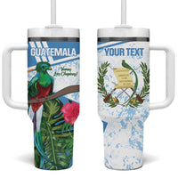 Custom Guatemala Football Tumbler With Handle Vamos Los Chapines! LT14