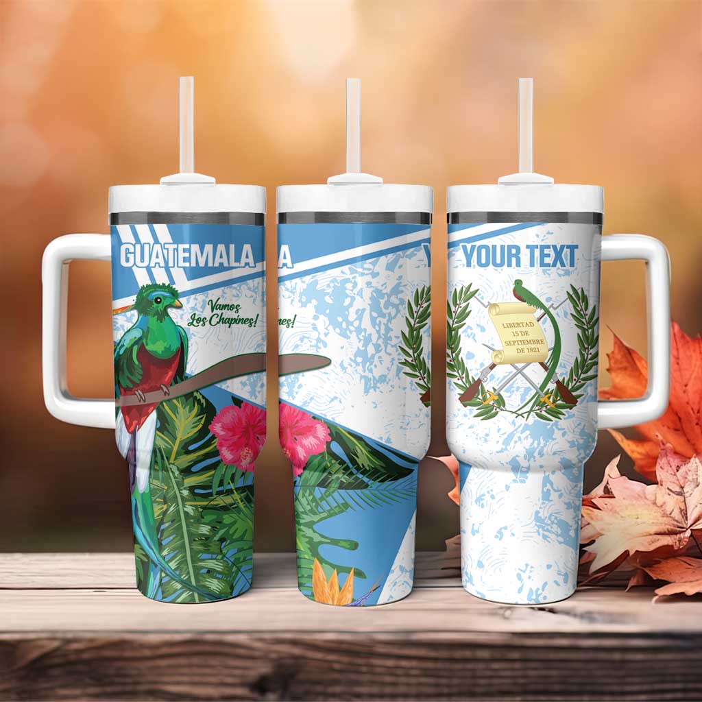Custom Guatemala Football Tumbler With Handle Vamos Los Chapines! LT14