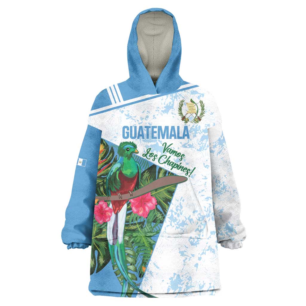 Custom Guatemala Football Wearable Blanket Hoodie Vamos Los Chapines! LT14
