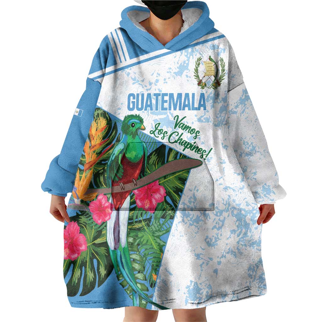 Custom Guatemala Football Wearable Blanket Hoodie Vamos Los Chapines! LT14
