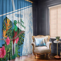 Custom Guatemala Football Window Curtain Vamos Los Chapines!