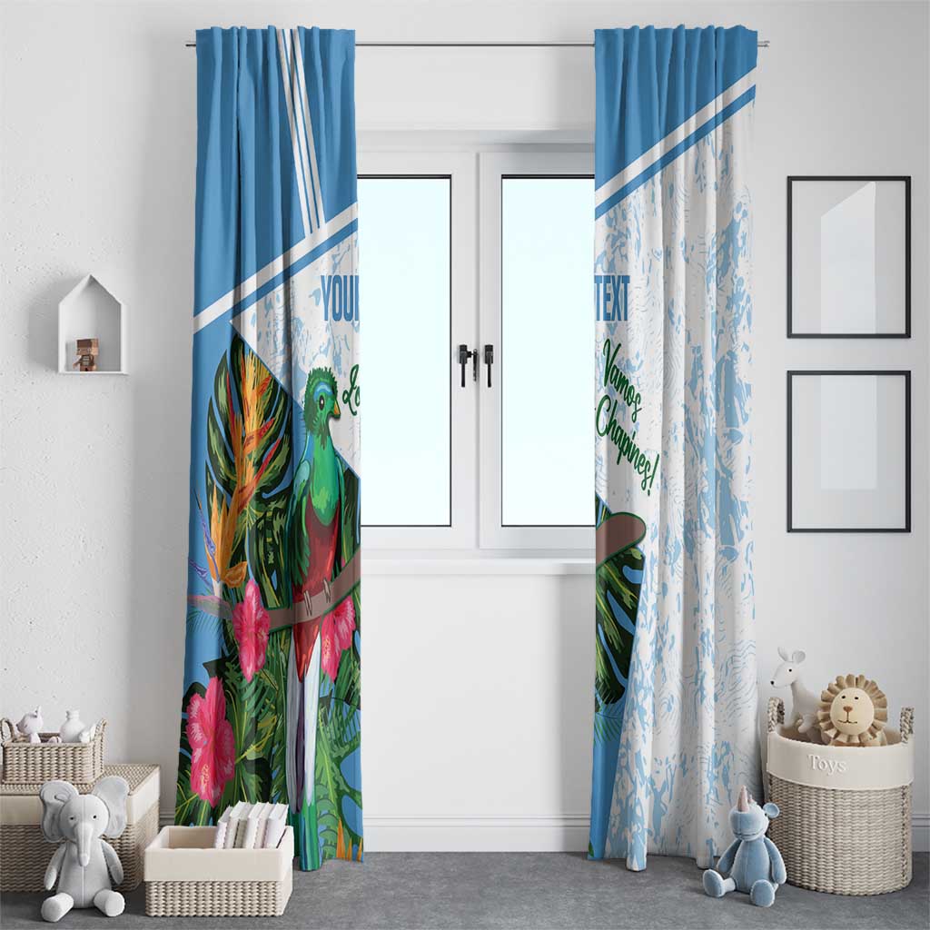 Custom Guatemala Football Window Curtain Vamos Los Chapines!