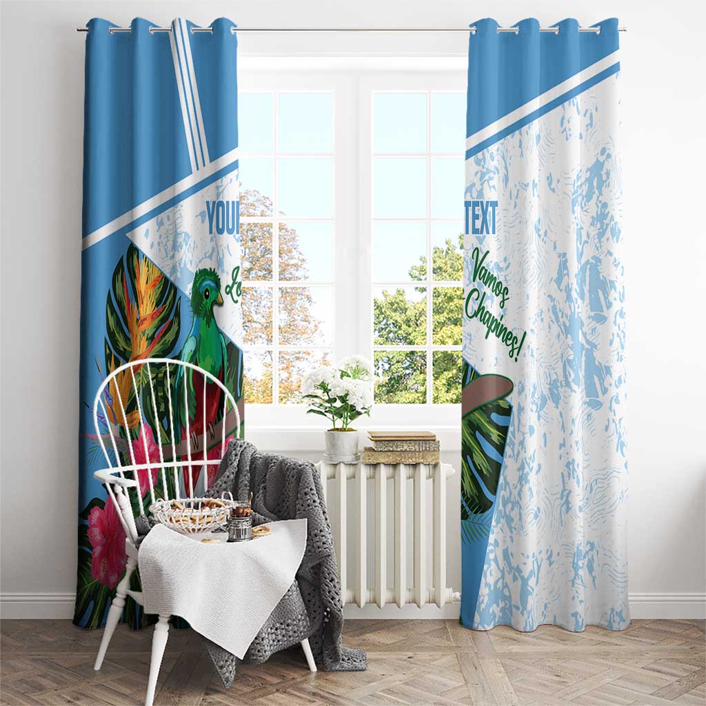 Custom Guatemala Football Window Curtain Vamos Los Chapines!