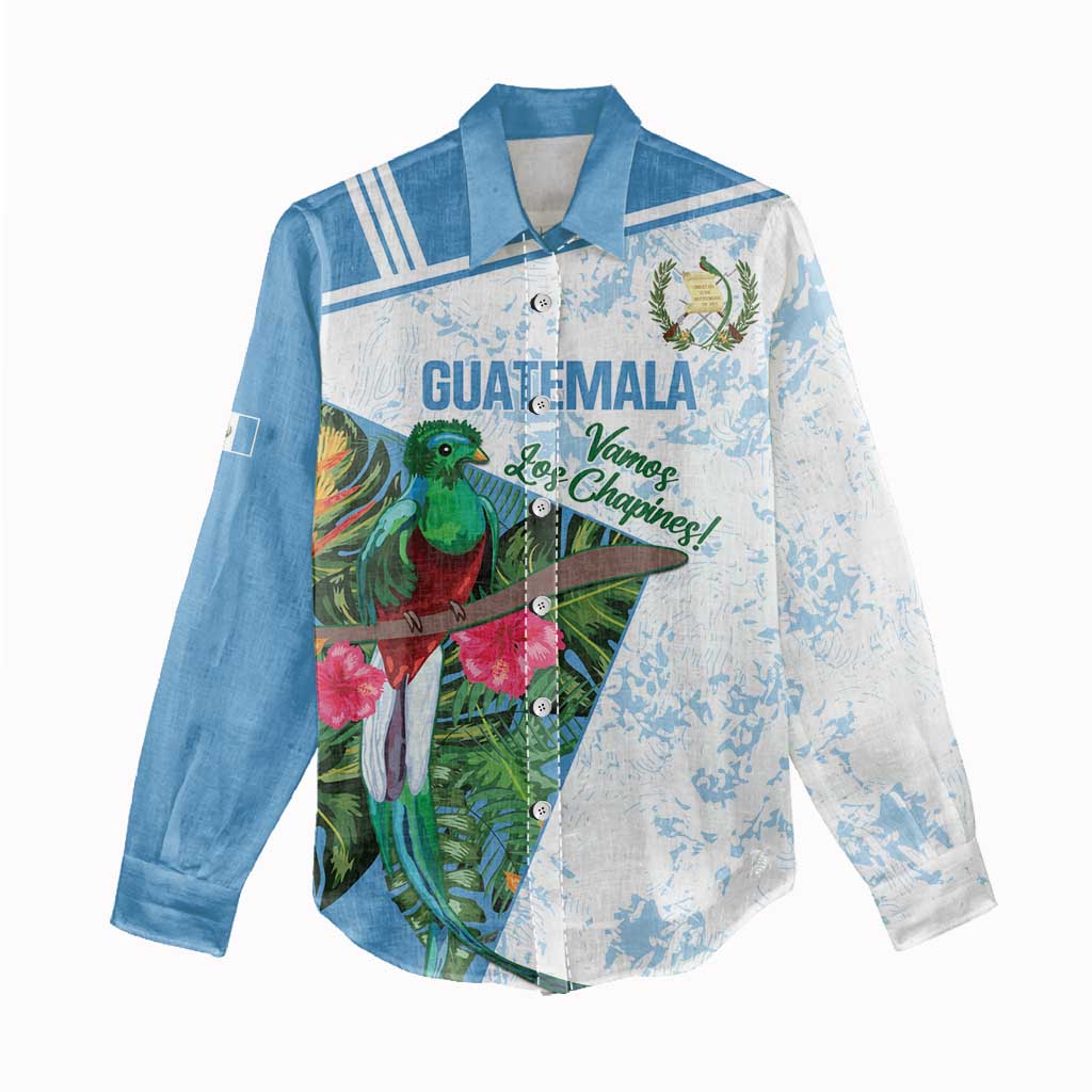 Custom Guatemala Football Women Casual Shirt Vamos Los Chapines! LT14
