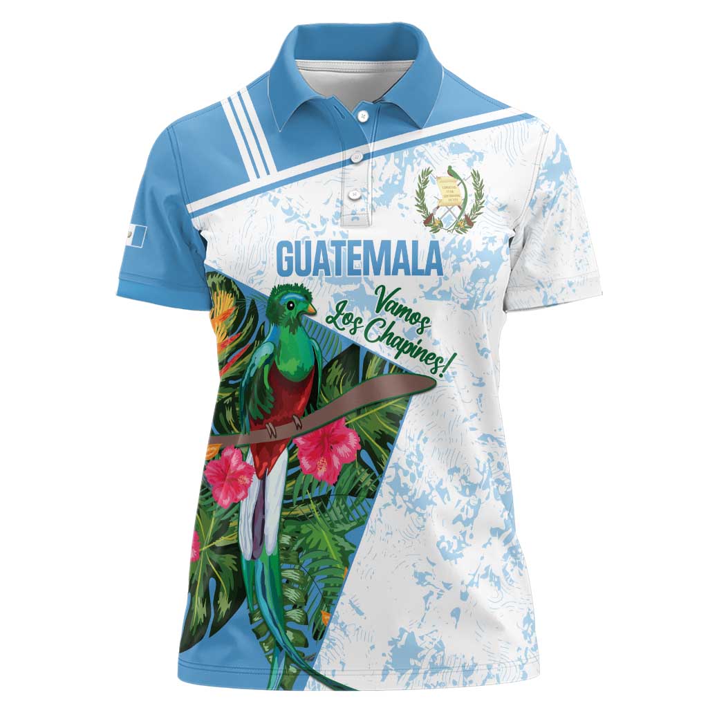 Custom Guatemala Football Women Polo Shirt Vamos Los Chapines! LT14