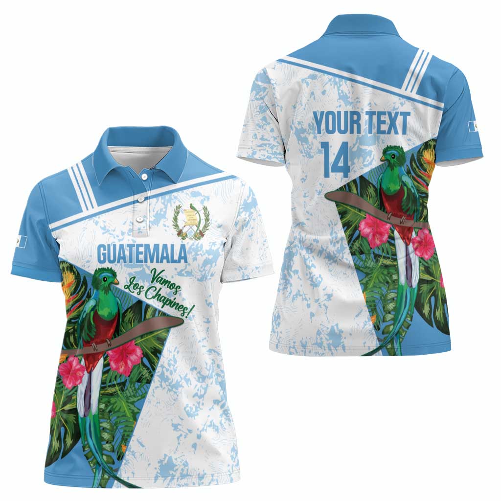 Custom Guatemala Football Women Polo Shirt Vamos Los Chapines! LT14