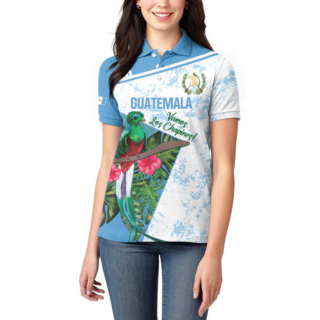 Custom Guatemala Football Women Polo Shirt Vamos Los Chapines! LT14