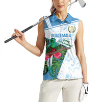 Custom Guatemala Football Women Sleeveless Polo Shirt Vamos Los Chapines! LT14