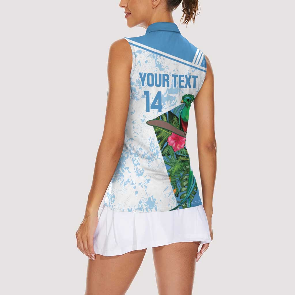 Custom Guatemala Football Women Sleeveless Polo Shirt Vamos Los Chapines! LT14