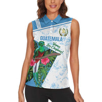 Custom Guatemala Football Women Sleeveless Polo Shirt Vamos Los Chapines! LT14