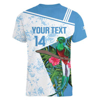 Custom Guatemala Football Women V-Neck T-Shirt Vamos Los Chapines! LT14