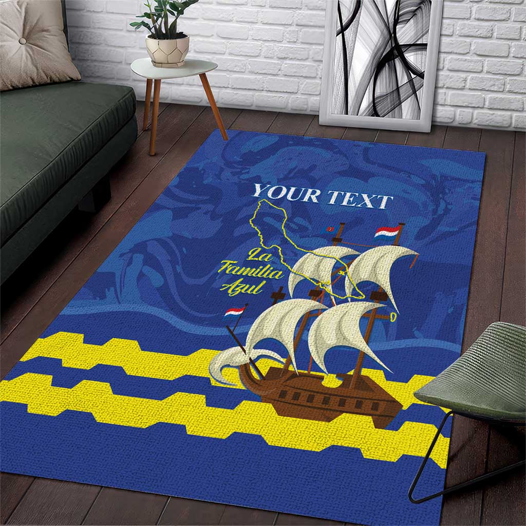 Custom Curacao Football Area Rug La Familia Azul
