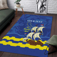 Custom Curacao Football Area Rug La Familia Azul